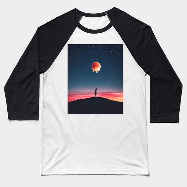 Lunar moment Baseball T-Shirt by RamyMans